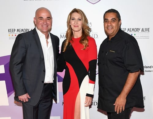 Andre Agassi, Steffi Graf and Chef Michael Mina at the 21st annual Power of Love gala