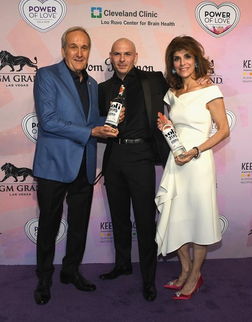 Co-Founder and Chairman of Keep Memory Alive Larry Ruvo, Pitbull, Co-Founder and Vice-Chairman of Keep Memory Alive Camille Ruvo
