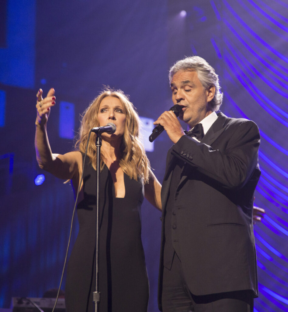 Boosted by Andrea Bocelli and Celine Dion, Keep Memory Alive gala is equal parts power and love