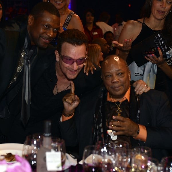 Chris Tucker, Bono & Quincy Jones at the 2013 Power of Love gala