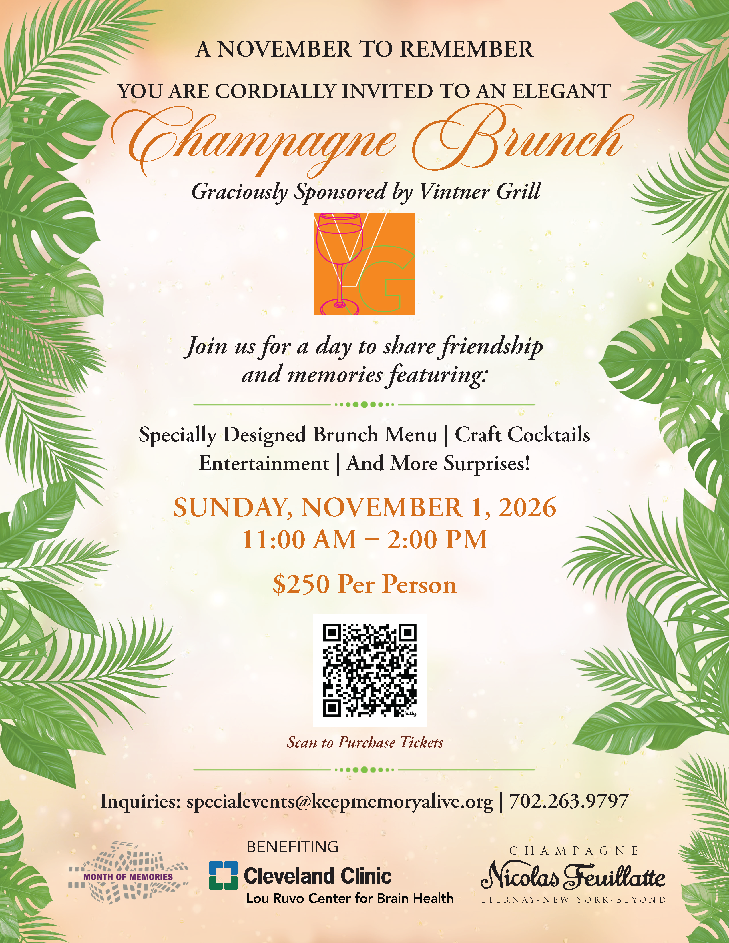 A November to Remember Champagne Brunch